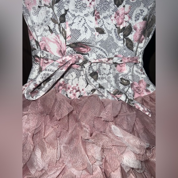 KATE MACK Girls' Rose Crush Dress with Netting Skirt - Picture 6 of 10